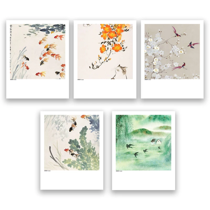 آویز تزیینی عرش مدل فانتزی هنر ژاپنی کد Asa718 مجموعه پنج عددی