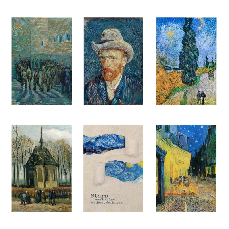 پوستر طرح ونسان ونگوگ کد 16811367 بسته 6 عددی