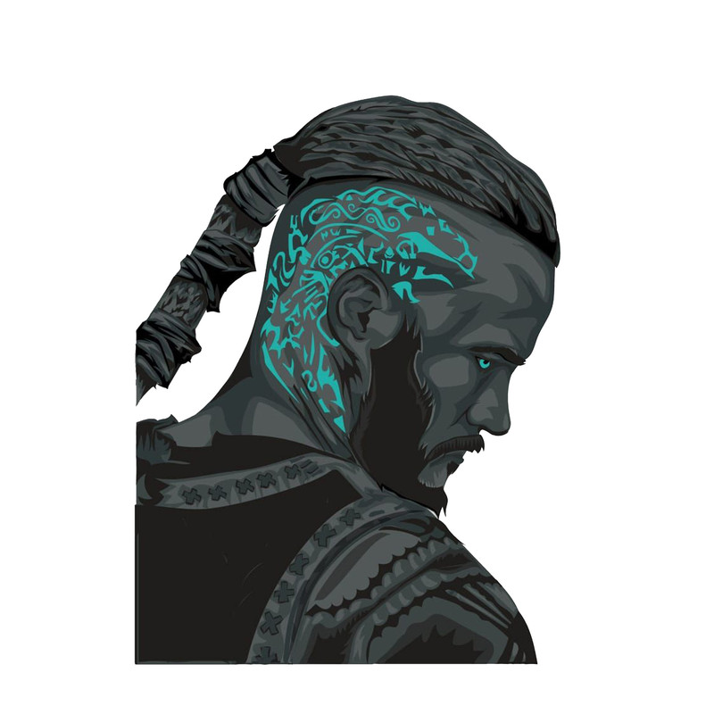  استیکر لپ تاپ و موبایل مدل سریال طرح وایکینگ ها رگنار Vikings Ragnar کد 3576