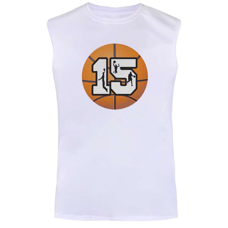 تاپ مردانه مدل بسکتبال  کد BA508  رنگ سفید