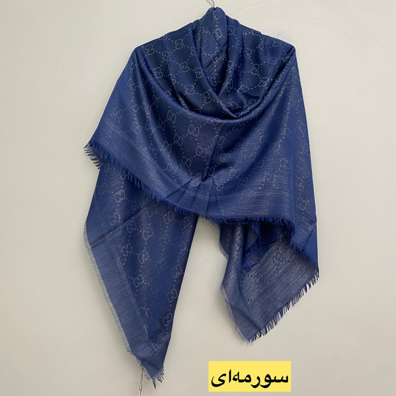 روسری زنانه مدل نخی ژاکارد لمه دار وارداتی اعلاء