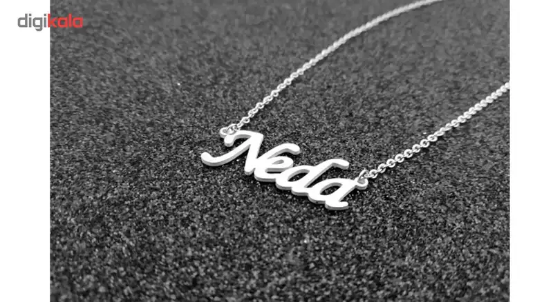 گردنبند نقره ترمه مدل اسم ندا Termeh07