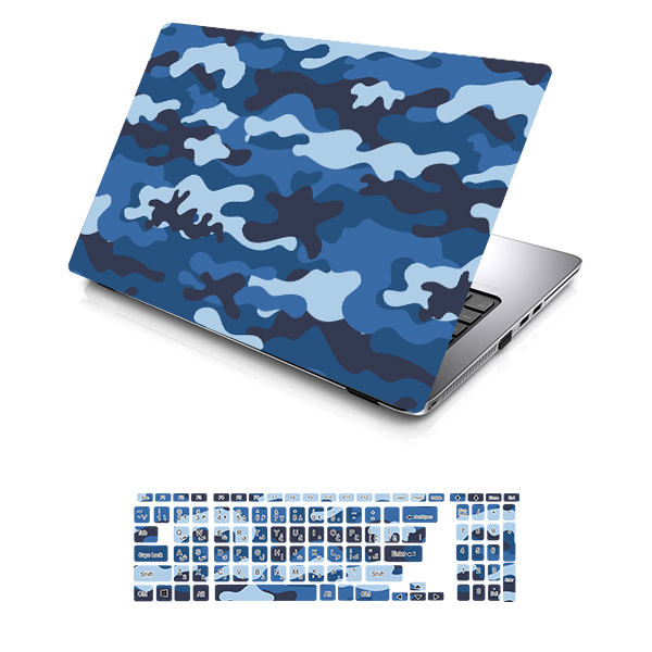 استیکر لپ تاپ توییجین و موییجین طرح Military کد 03 مناسب برای لپ تاپ 13 اینچ به همراه برچسب حروف فارسی کیبورد