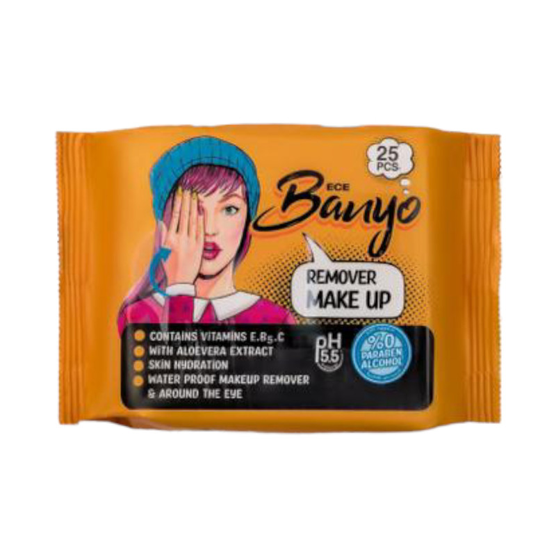 دستمال مرطوب بانیو مدل مدل MAKE UP  مجموعه 6 عددی