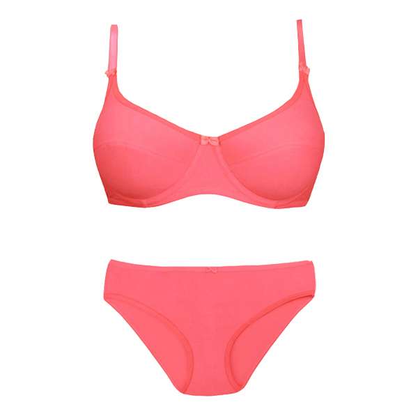 ست شورت و سوتین زنانه تی بی ان مدل فنردار درزدار کد 1268 رنگ صورتی