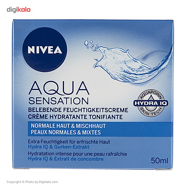 کرم مرطوب کننده نیوآ مدل Aqua Sensation حجم 50 میلی لیتر