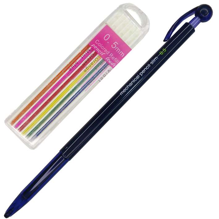 نوک مداد نوکی 0.5 میلی متری مدل رنگی کد 9740m به همراه مداد نوکی