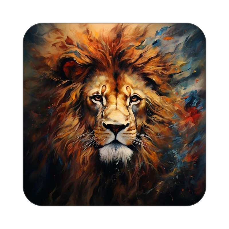 زیر لیوانی کاکتی طرح شیر مدل mp23616