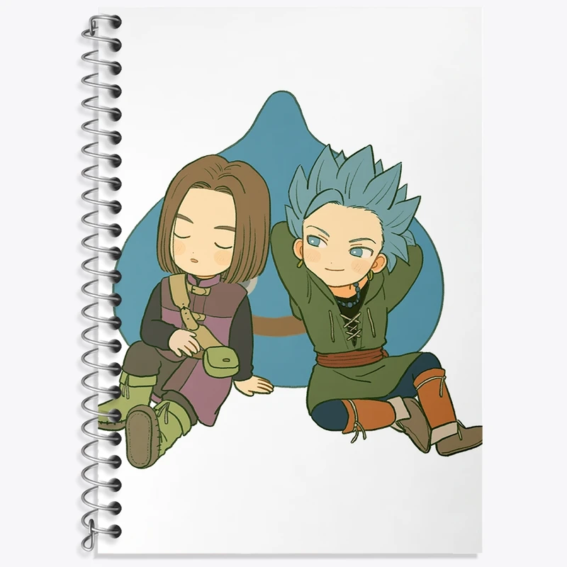 دفتر زبان 50 برگ خندالو مدل دو خط طرح بازی دراگون کوئست (Dragon Quest) کد 35222