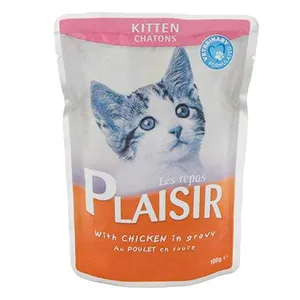 غذای پوچ بچه گربه پلازیر مدل chicken وزن 100 گرم