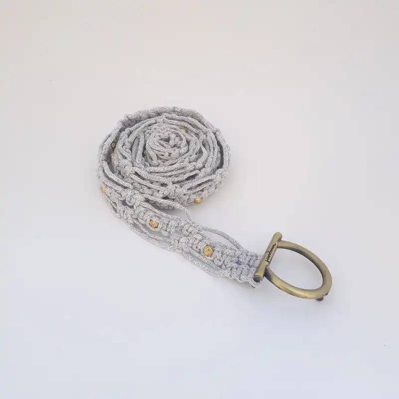 کمربند زنانه مدل مکرومه 920009