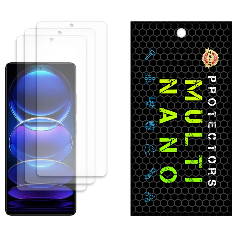 محافظ صفحه نمایش مات مولتی نانو مدل X-S3M مناسب برای گوشی موبایل شیائومی Redmi Note 12 Pro بسته سه عددی