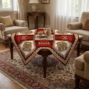 رومیزی مدل مخمل rm0066 سایز 95x95 سانتی متر