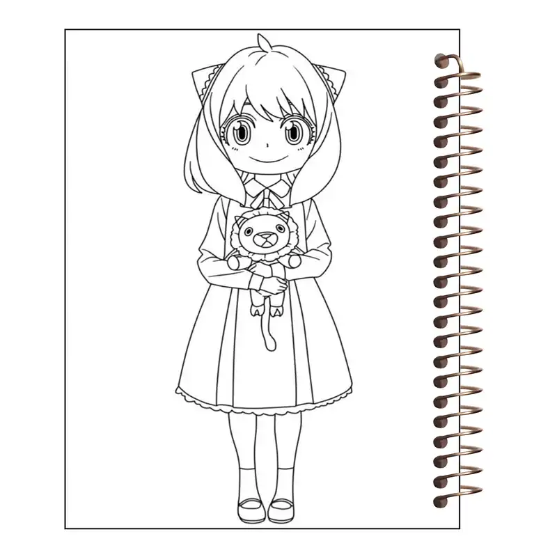 دفتر رنگ آمیزی 40 برگ طرح انیمه مدل انیا کد R56