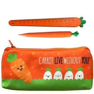 بسته لوازم تحریر مدل هویج کد 98 مجموعه 3 عددی 