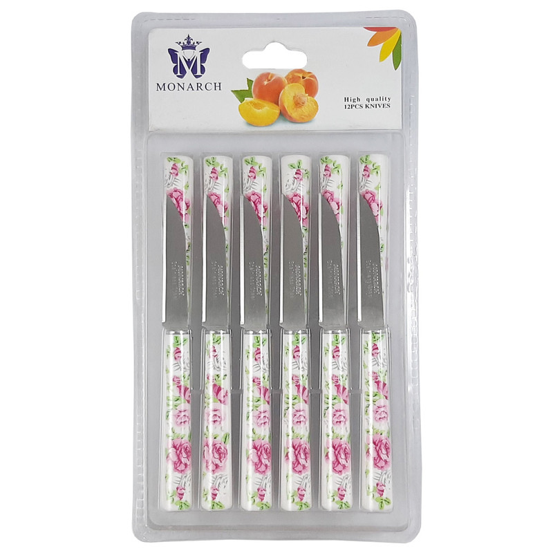 کارد میوه خوری مونارچ کد M008 بسته 12 عددی
