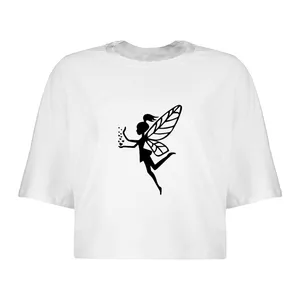 کراپ‌تاپ آستین کوتاه زنانه مدل فرشته کد L13 S