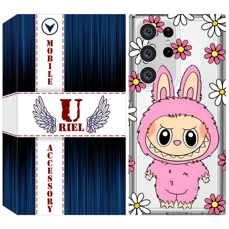 کاور یوریل مدل Clear کد 106 طرح لبوبو Labubu مناسب برای گوشی موبایل سامسونگ Galaxy S23 Ultra