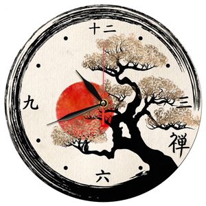 نقد و بررسی ساعت دیواری طرح نقاشی ژاپنی درخت و خورشید کد 1322 توسط خریداران