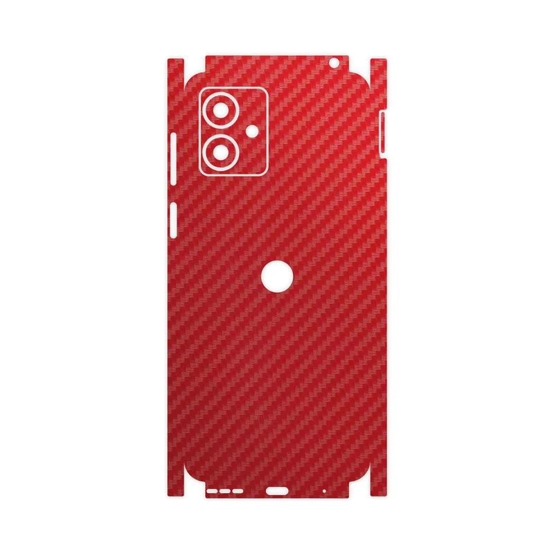 برچسب پوششی ماهوت مدل Red-Fiber-FullSkin مناسب برای گوشی موبایل موتورولا Moto G14