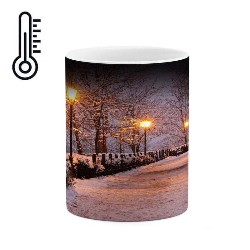 ماگ حرارتی کاکتی مدل منظره برفی کد mgh15089