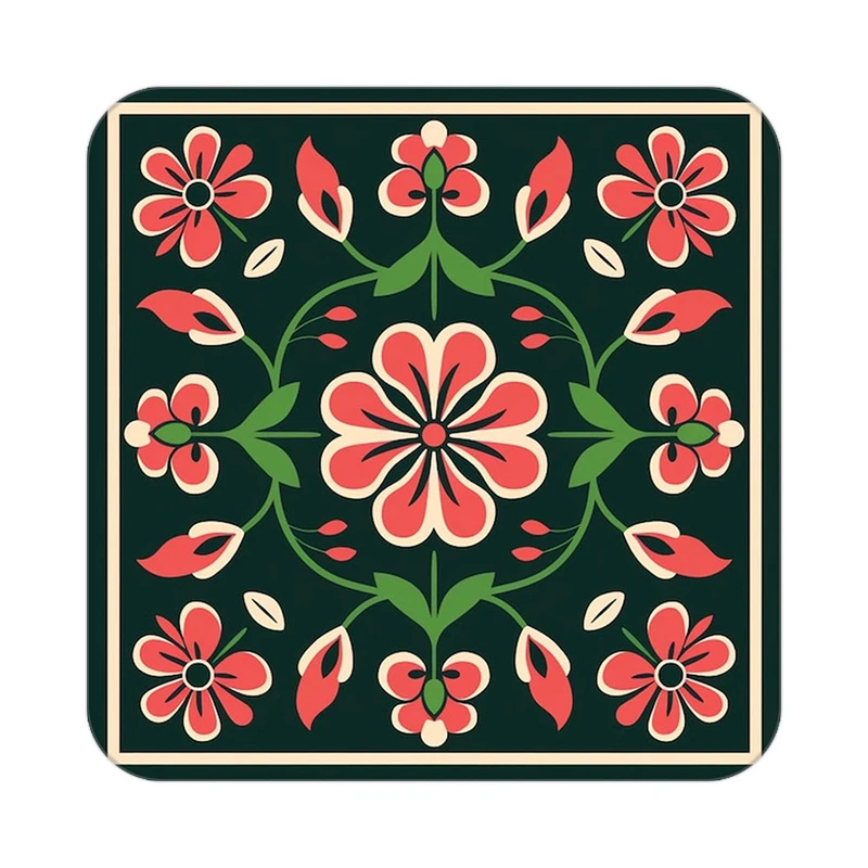 زیر لیوانی کاکتی طرح گل مدل mp17168