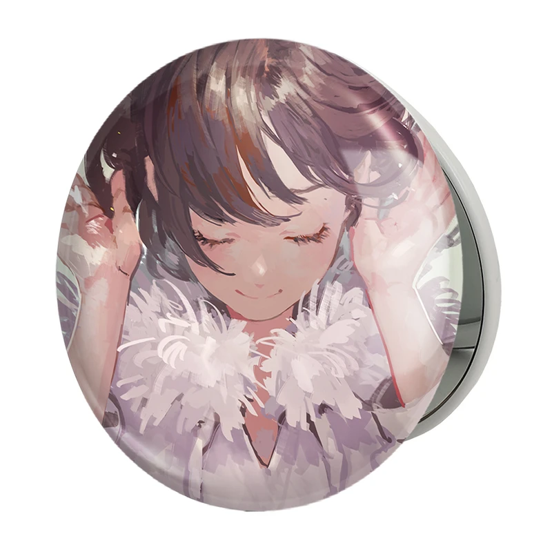 آینه جیبی خندالو طرح دختر انیمه ای مدل تاشو کد 18096 