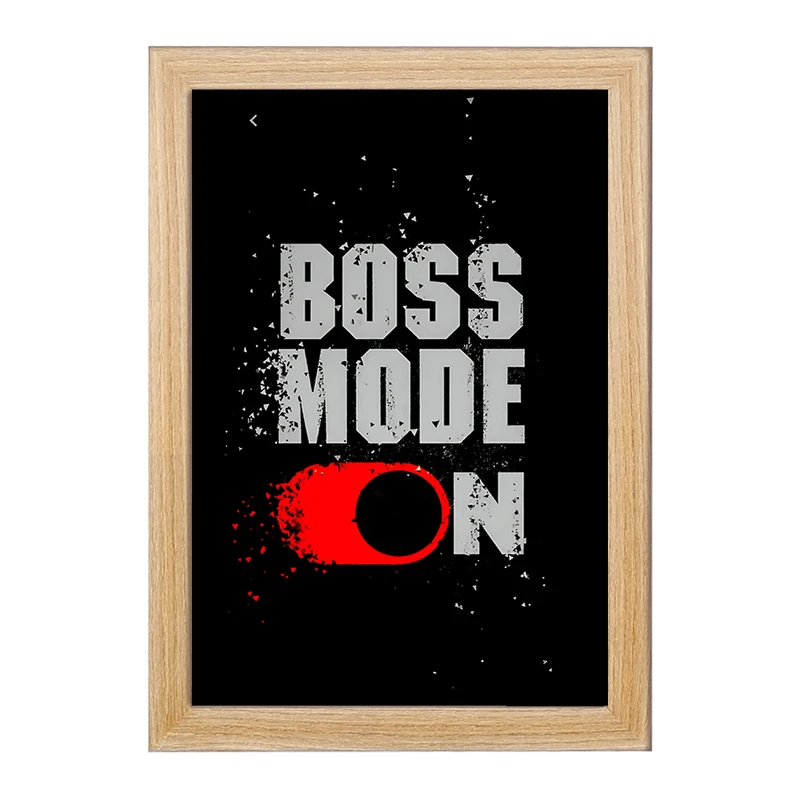 تابلو خندالو مدل Boss Mode On کد F4084