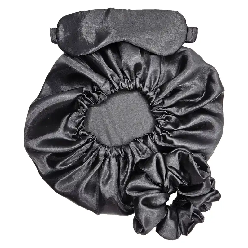 کلاه زنانه مدل ساتن به همراه چشم بند و کش مو