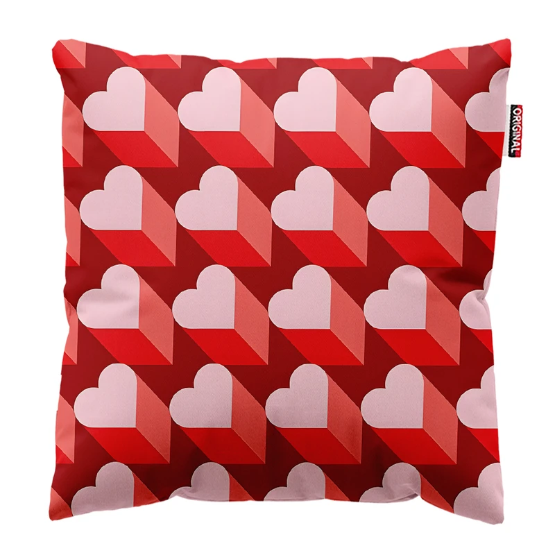 کوسن پاد آفرین مدل مینیمال طرح قلب کد PK303635 سایز 30*30 سانتی متر
