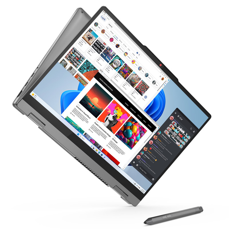 لپ تاپ 14 اینچی لنوو مدل IdeaPad 5 2-in-1 14IRH9-i5 13420H-16GB LPDDR5x-512GB SSD-IPS-Touch-Backlit-Pen