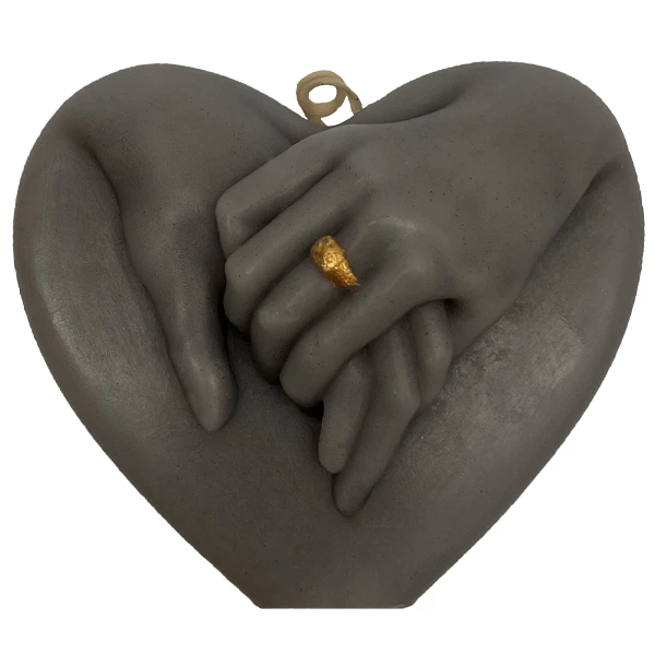 شمع دست ساز مدل حلقه ازدواج