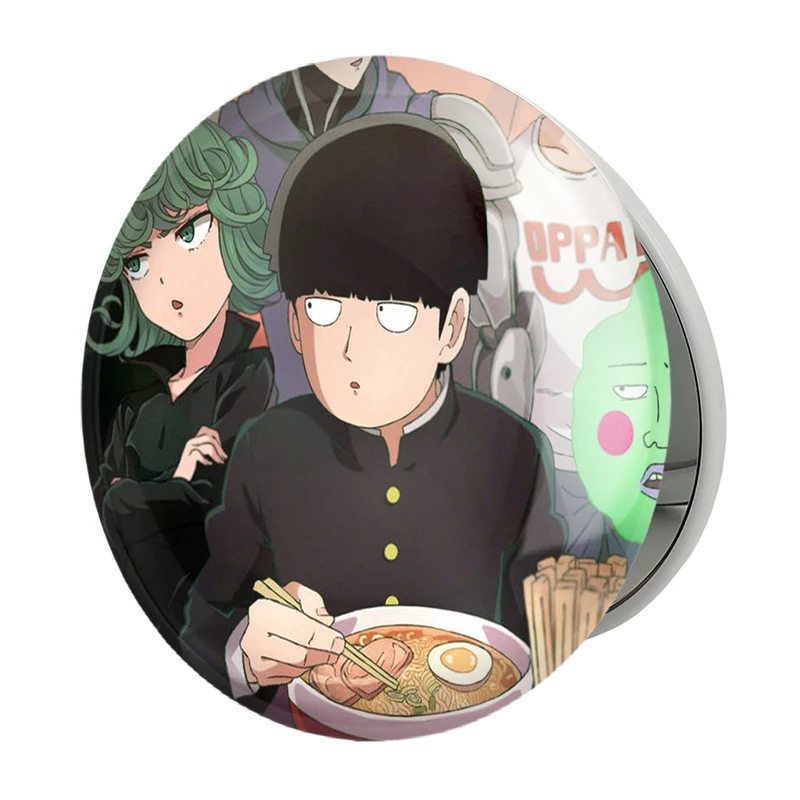 آینه جیبی خندالو طرح انیمه موب سایکو Mob Psycho 100 مدل تاشو کد 24440 