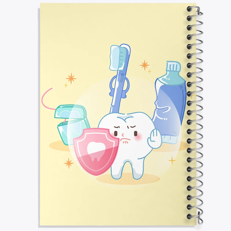 دفتر نت موسیقی 50 برگ خندالو مدل دندان و دندان پزشکی کودکانه کد 36712