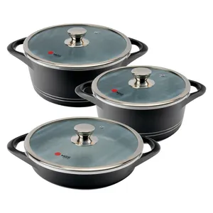 سرویس قابلمه و تابه گرانیت 6 پارچه ام جی اس مدل ایتالیا B