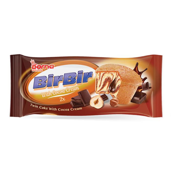 کیک بیر بیر مغز دار کاکائویی درنا  70گرم   36عددی