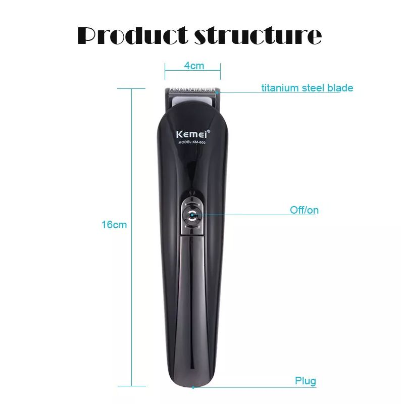 ماشین اصلاح موی بدن و صورت کیمی مدل KM-600 -  - 4