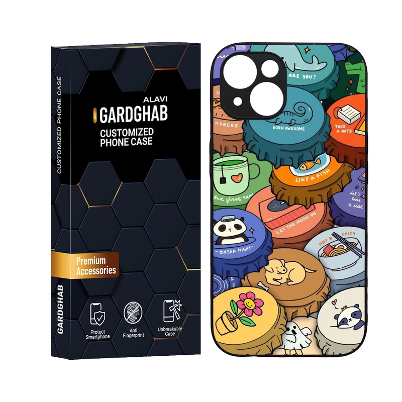 کاور گارد قاب علوی مدل دورژله ای کارتنی و انیمه مناسب برای گوشی موبایل اپل iPhone 14