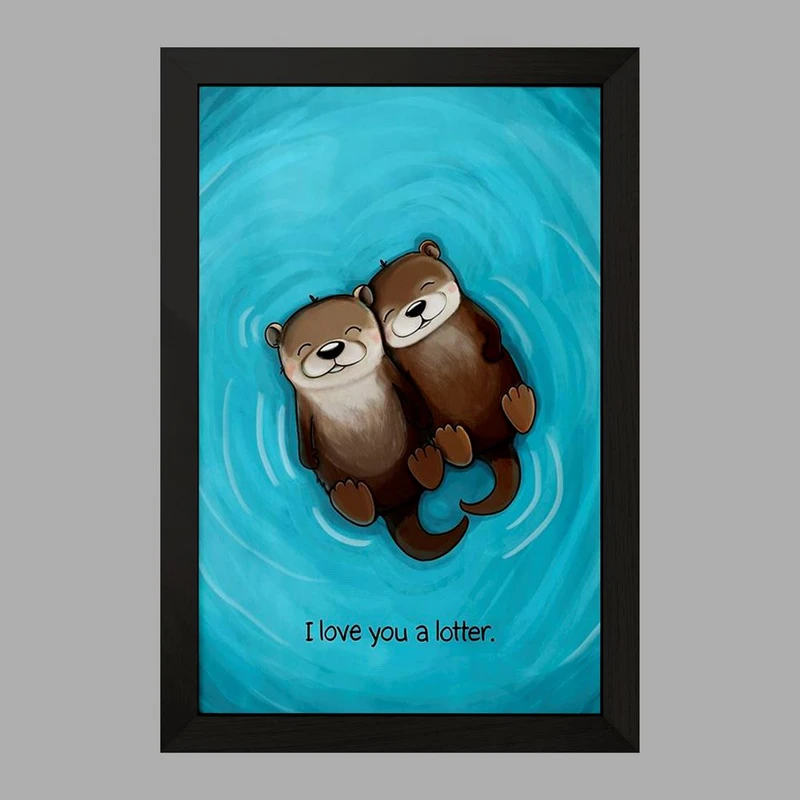 تابلو خندالو مدل سمور آبی  کد 5061