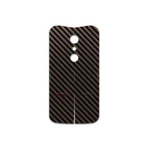 MAHOOT Glossy-Brown-Fiber Cover Sticker for Motorola Moto G 2nd gen