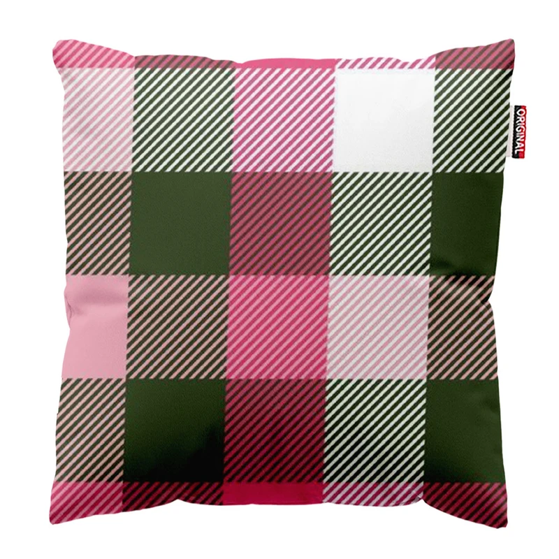  کوسن پاد آفرین طرح چهارخونه سنتی سایز 30*30 سانتی متر کد 486