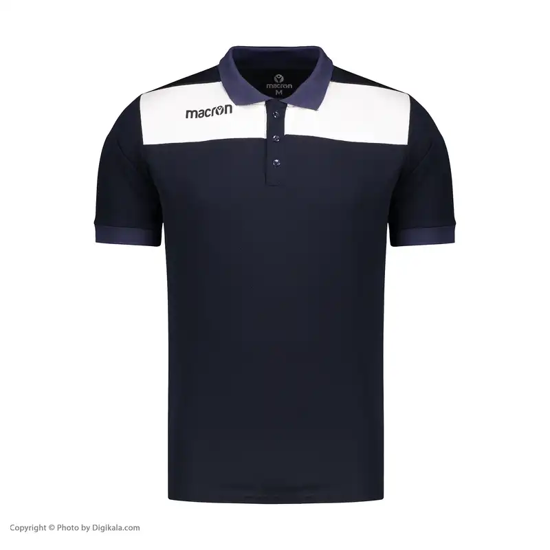 پولوشرت ورزشی مردانه مکرون مدل کلیو رنگ سورمه ای