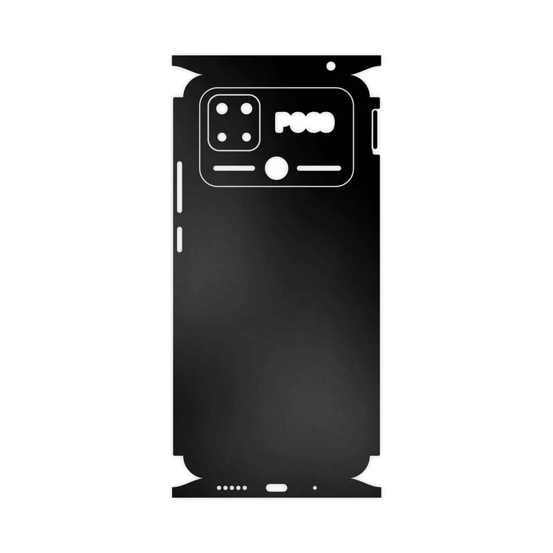 برچسب پوششی ماهوت مدل Matte-Black-FullSkin مناسب برای گوشی موبایل شیائومی Poco C40