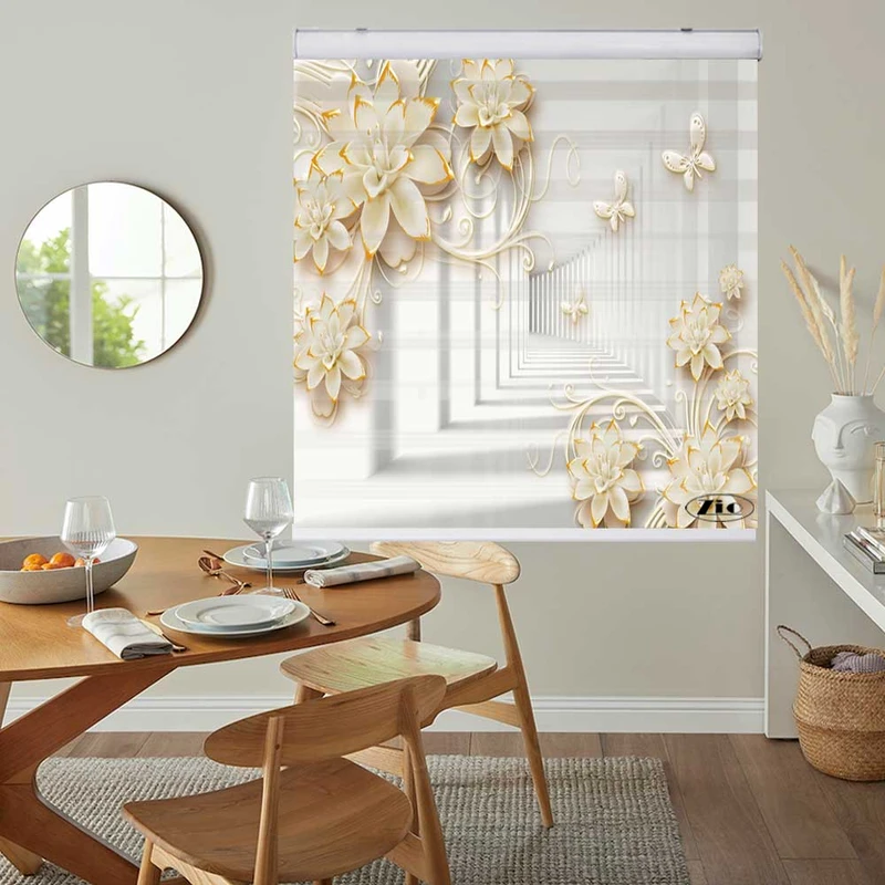 پرده زبرا زیو کد 3D1236 سایز 150x150 سانتی متر