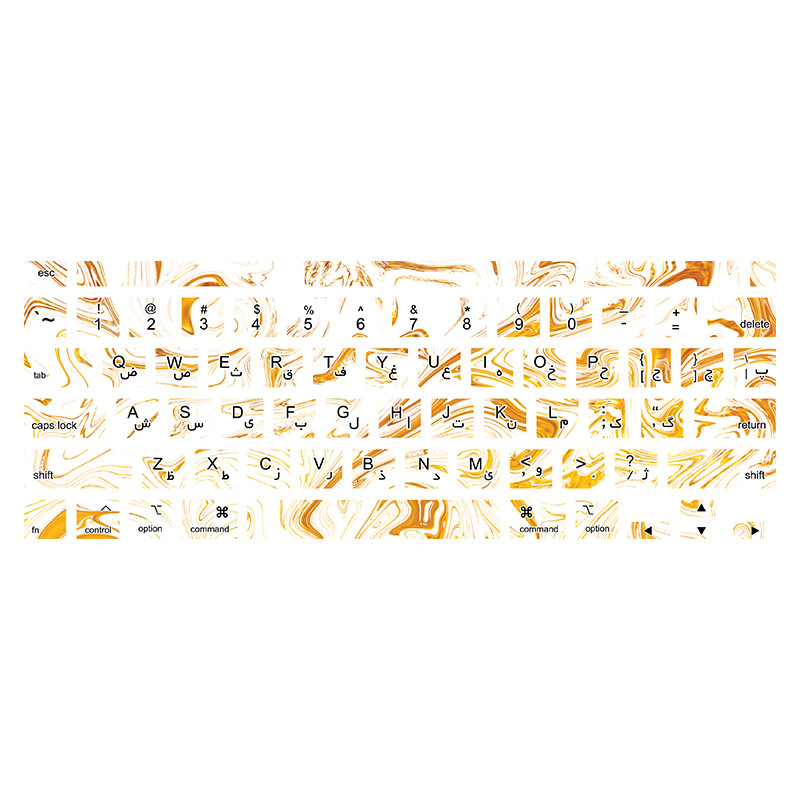 برچسب کیبورد فارسی طرح marble259 مناسب برای مک بوک پرو 13 اینچ 2020-2022
