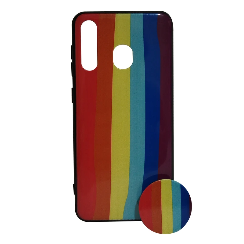 کاور کد 7008 مناسب برای گوشی موبایل سامسونگ Galaxy A20 به همراه پایه نگهدارنده