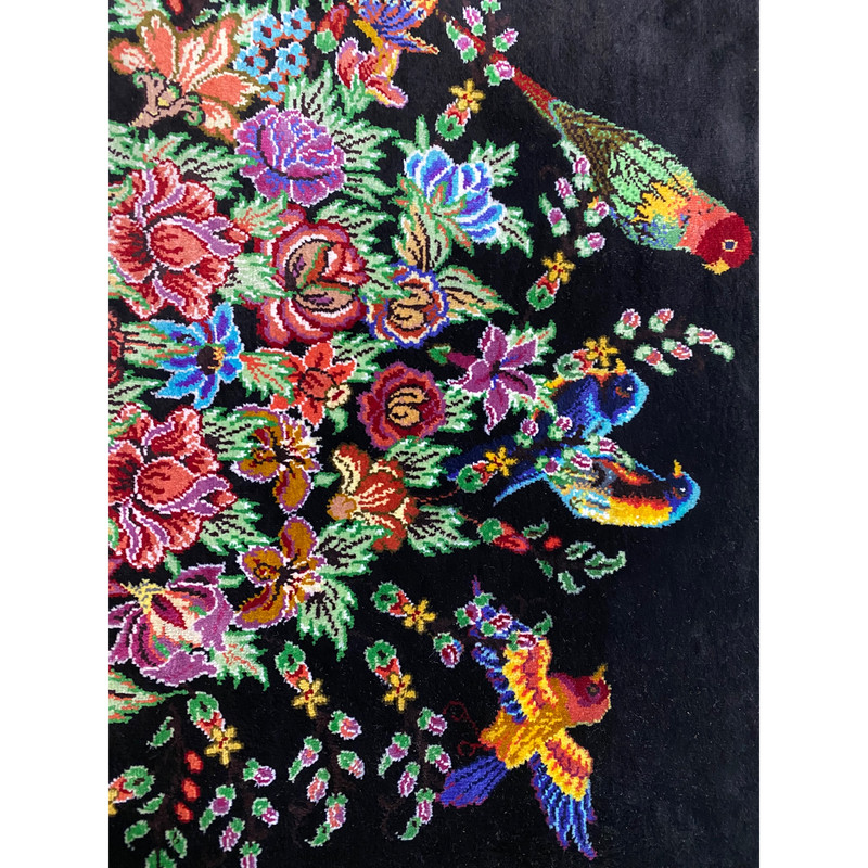 فرش دستبافت نیم متری مدل ابریشم کد 02