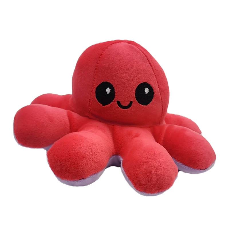 عروسک ناب سل مدل پولیشی هشت پا خندان و گریان طرح دورو ارتفاع 23 سانتی متر