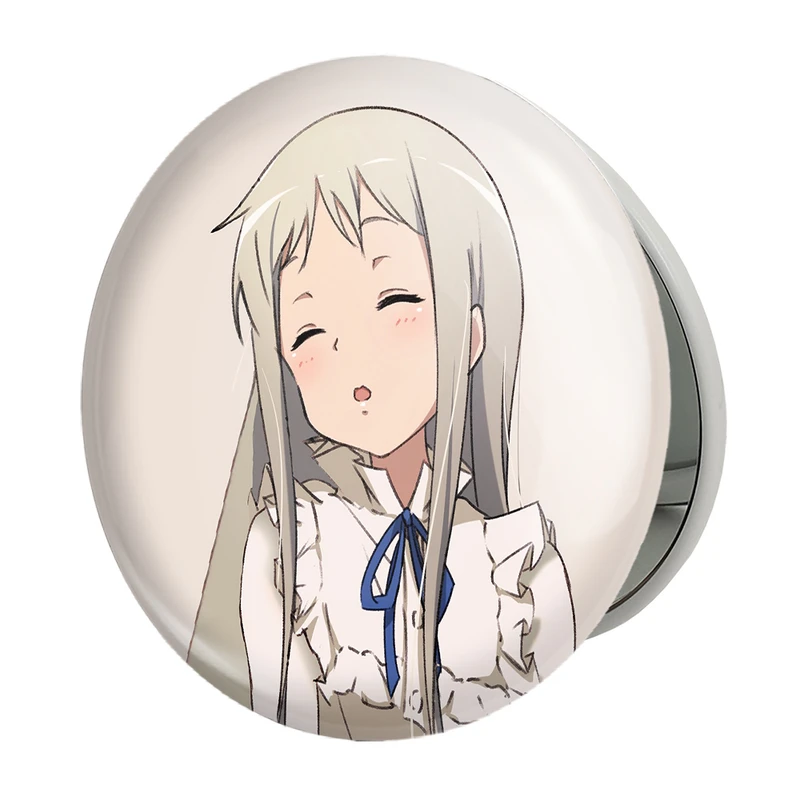آینه جیبی خندالو طرح میکو هونما و جینتو انیمه آنوهانا مدل تاشو کد 31971