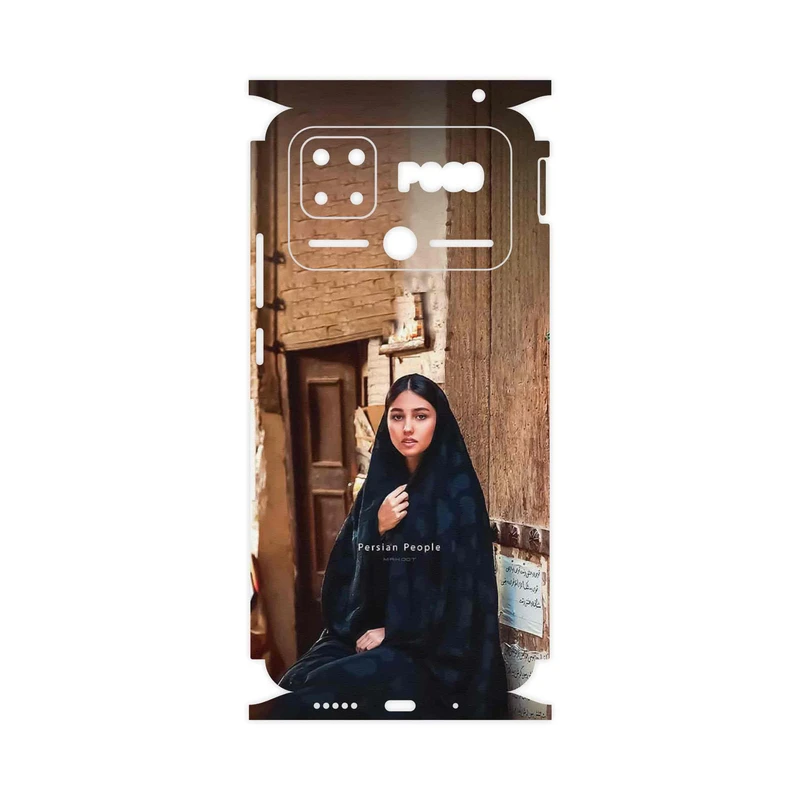 برچسب پوششی ماهوت مدل Portrait of an Iranian Woman-FullSkin مناسب برای گوشی موبایل شیائومی Poco C40